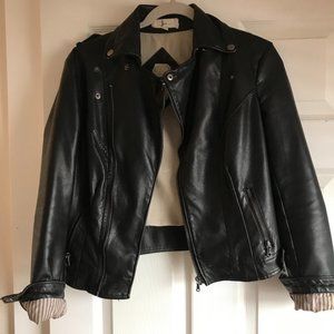Anthropolgie Vegan Leather Black Jacket